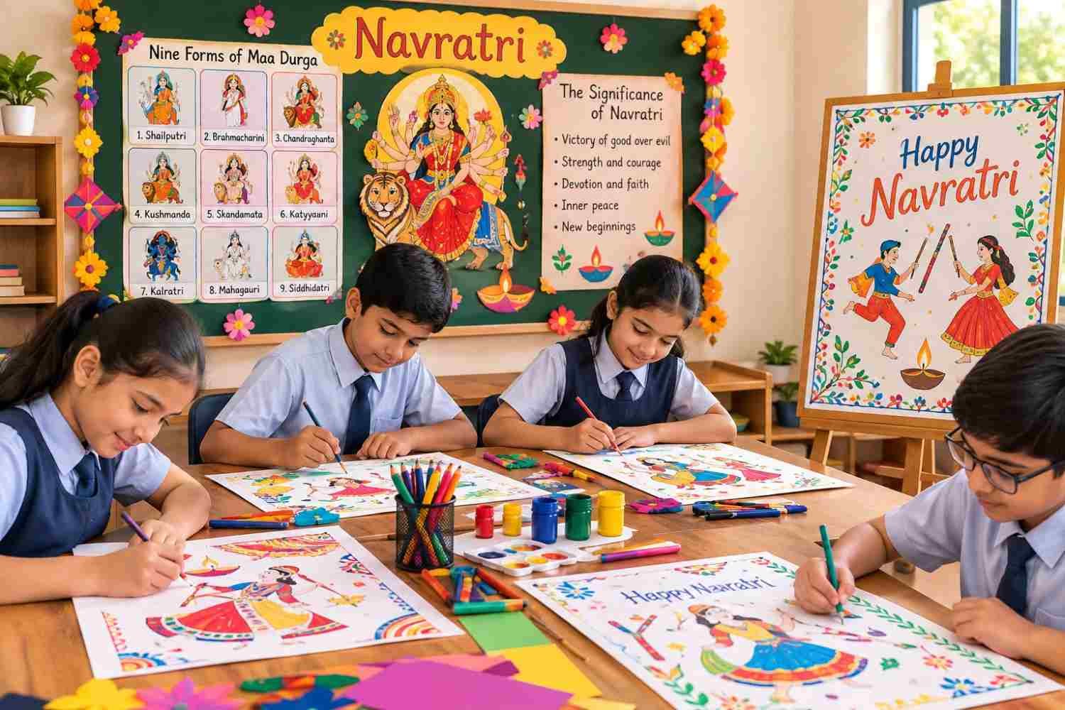Navratri Chart and Poster-Making
