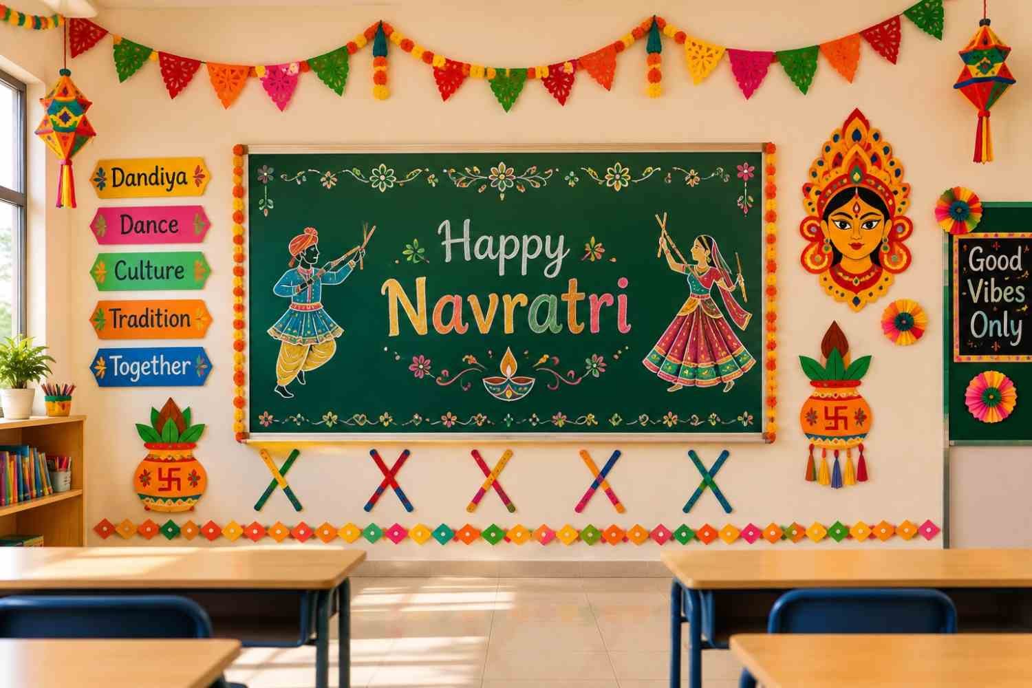Navratri Classroom Decoration