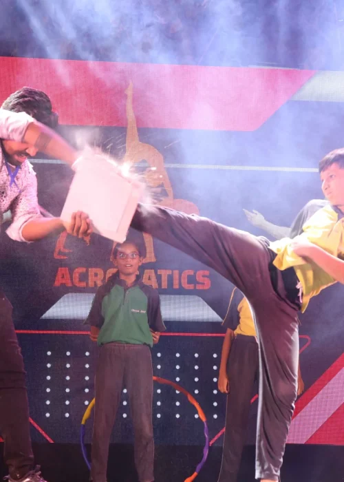 Student Performing Martial